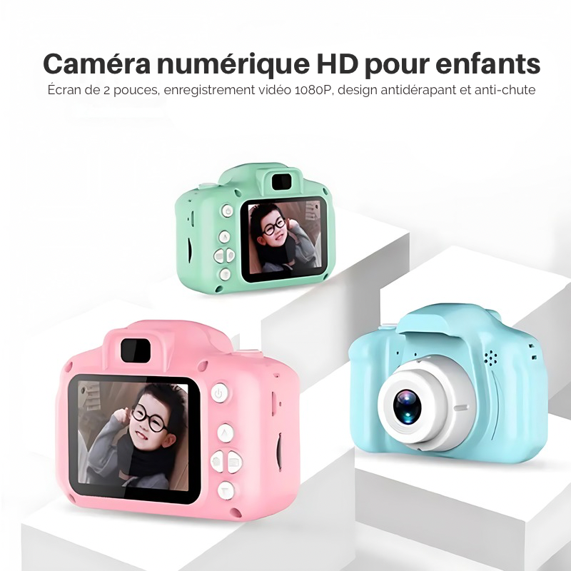 Caméra Numérique HD pour Enfants - Cadeau Parfait pour les Petits Photographes !